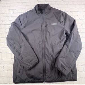 Rhone Peloton Jacket Mens XL Black Excellent Full Zip Windbreaker Activewear